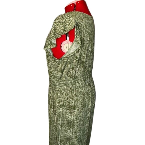 Gilli Jordan Knit Green and White Pockets V Neck Flutter Jumpsuit Sz 2X NWT - Picture 11 of 12